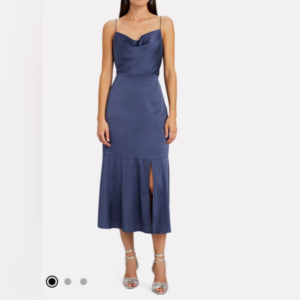 Intermix Silk Slip Maxi Dress SZ 2 - Blue